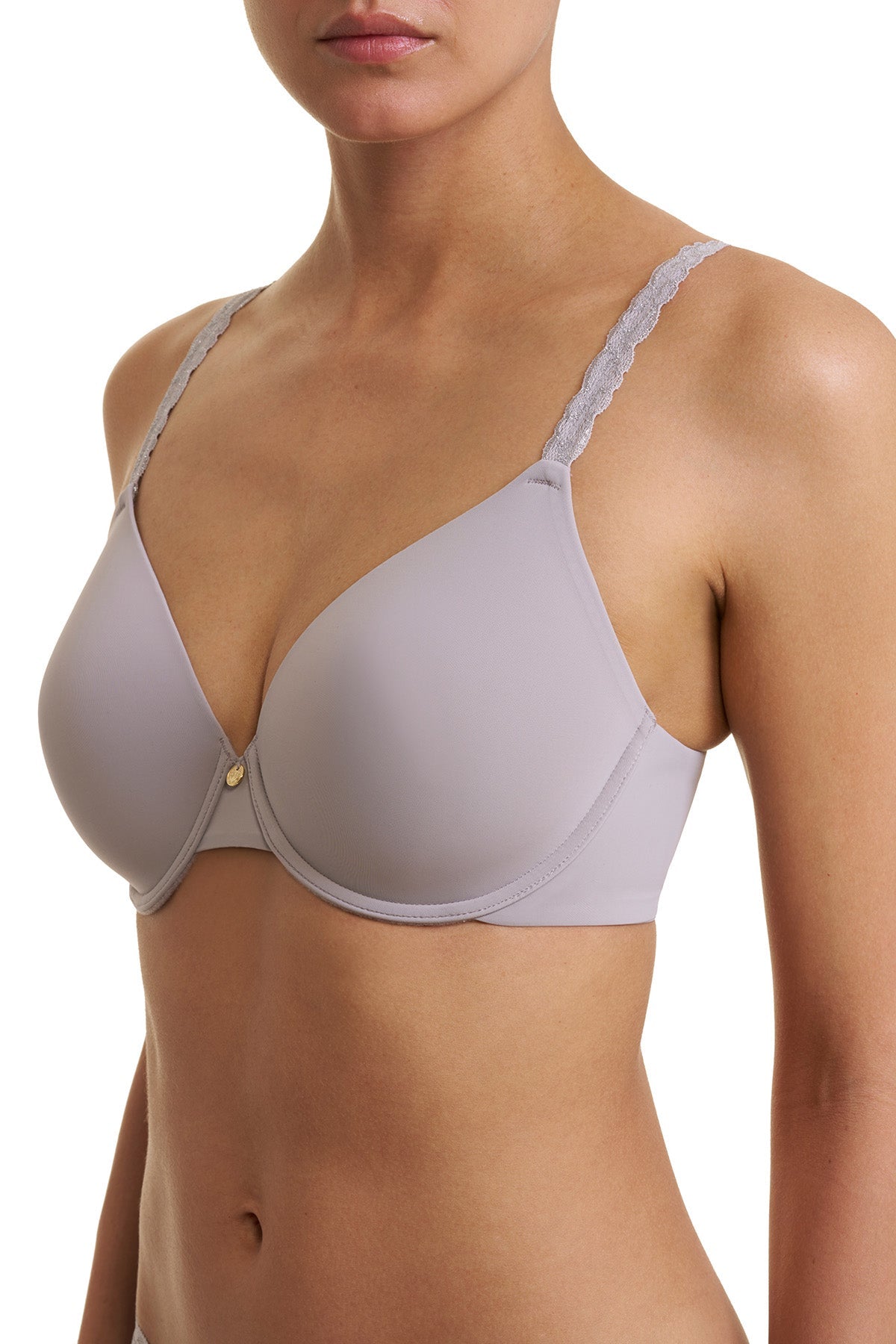 Pure Luxe Custom Coverage Contour Underwire Bra Luster/Silver
