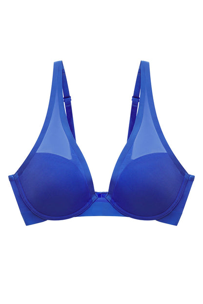 True Zen Plunge T-Shirt Bra Blue Flame