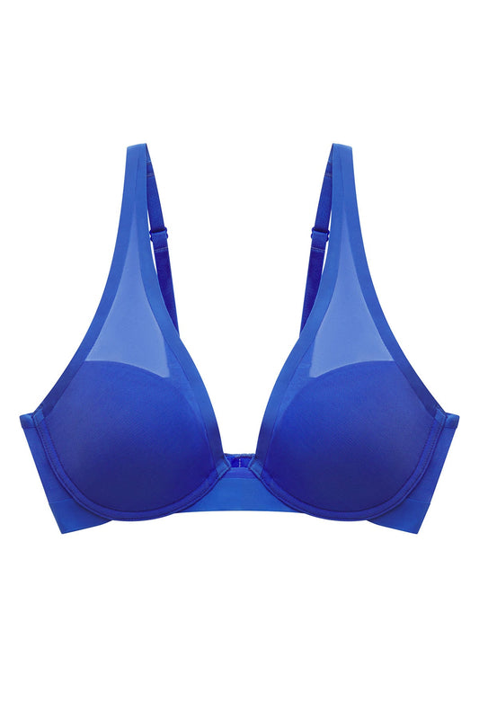 True Zen Plunge T-Shirt Bra Blue Flame