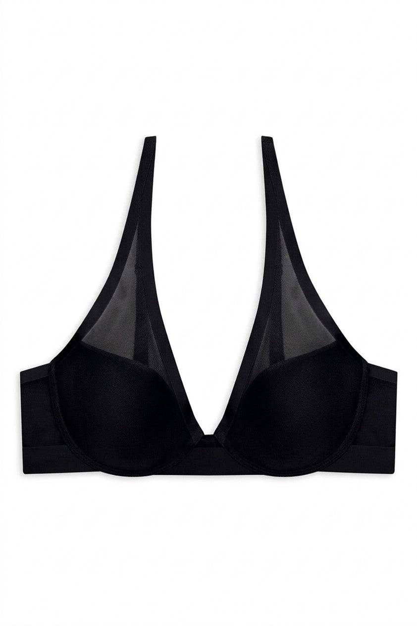 True Zen Plunge T-Shirt Bra Black