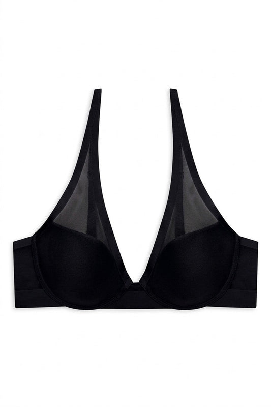 True Zen Plunge T-Shirt Bra Black