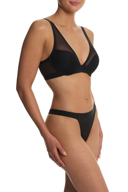 True Zen Plunge T-Shirt Bra Black