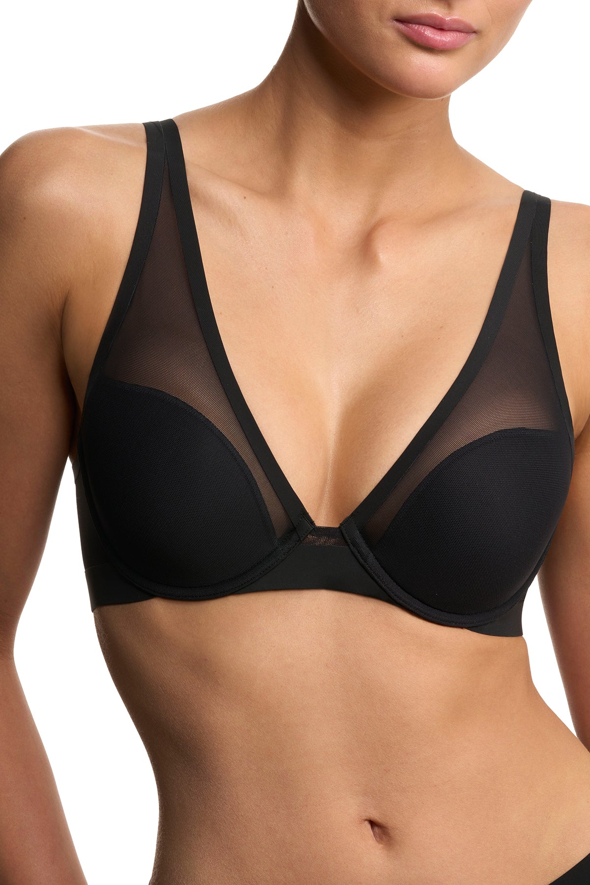 True Zen Plunge T-Shirt Bra Black
