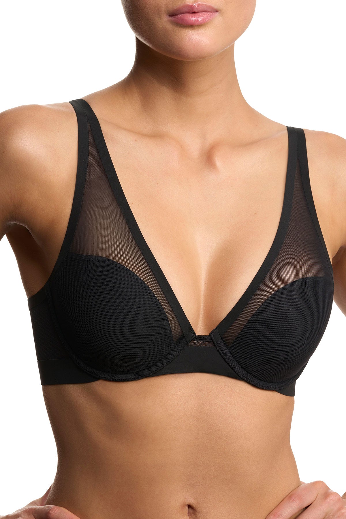 True Zen Plunge T-Shirt Bra Black