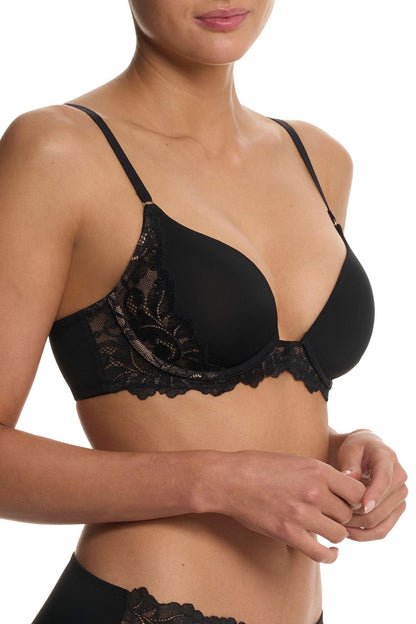 Peony Demi T-Shirt Bra Black/Café