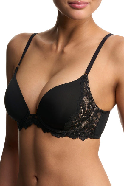 Peony Demi T-Shirt Bra Black/Café