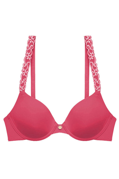 Pure Luxe Custom Coverage Contour Underwire Bra Vintage Cherry/Peach Blush