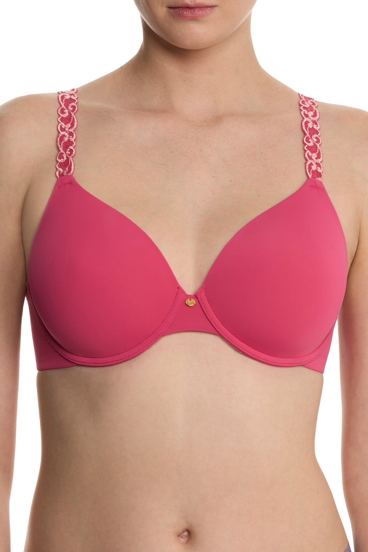 Pure Luxe Custom Coverage Contour Underwire Bra Vintage Cherry/Peach Blush