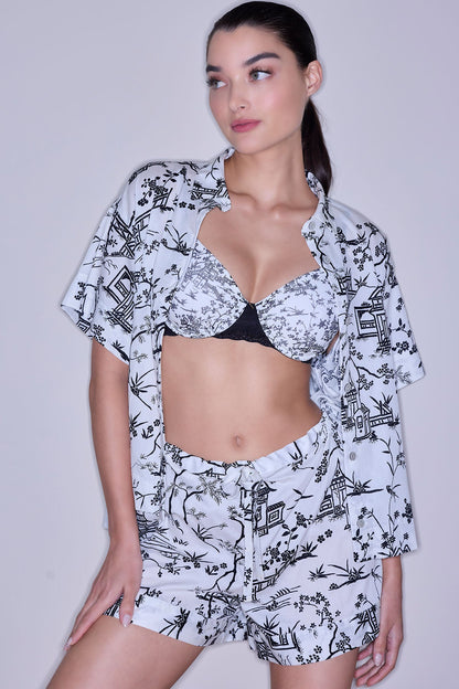 Bliss Perfection Contour Underwire Bra Toile Print