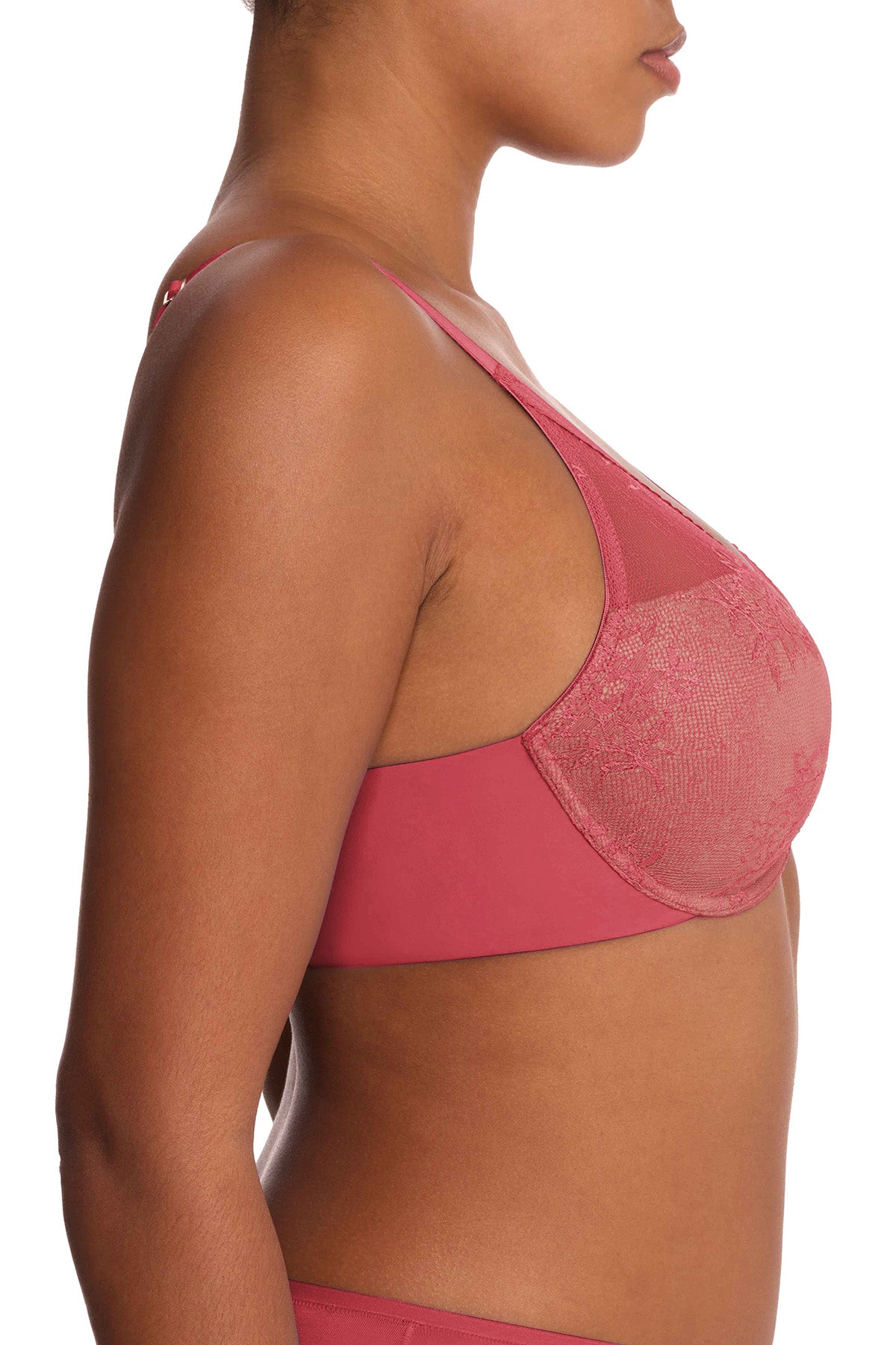Love Lace Full Coverage Plunge T-Shirt Bra Vintage Cherry/Buff