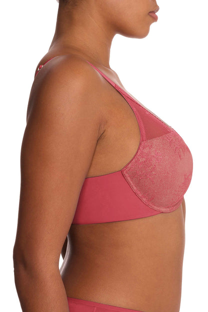 Love Lace Full Coverage Plunge T-Shirt Bra Vintage Cherry/Buff