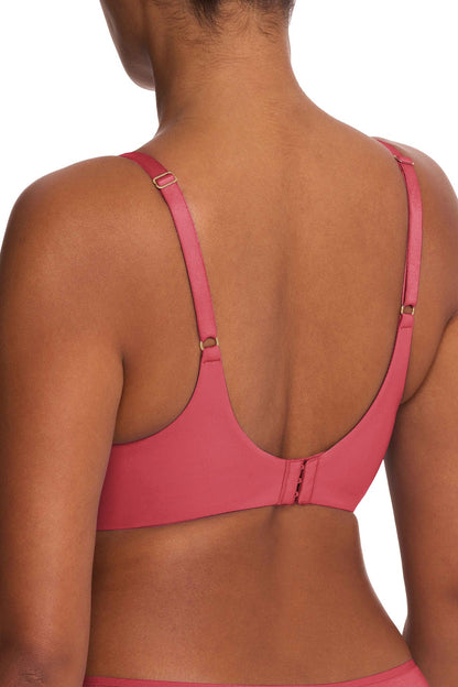 Love Lace Full Coverage Plunge T-Shirt Bra Vintage Cherry/Buff