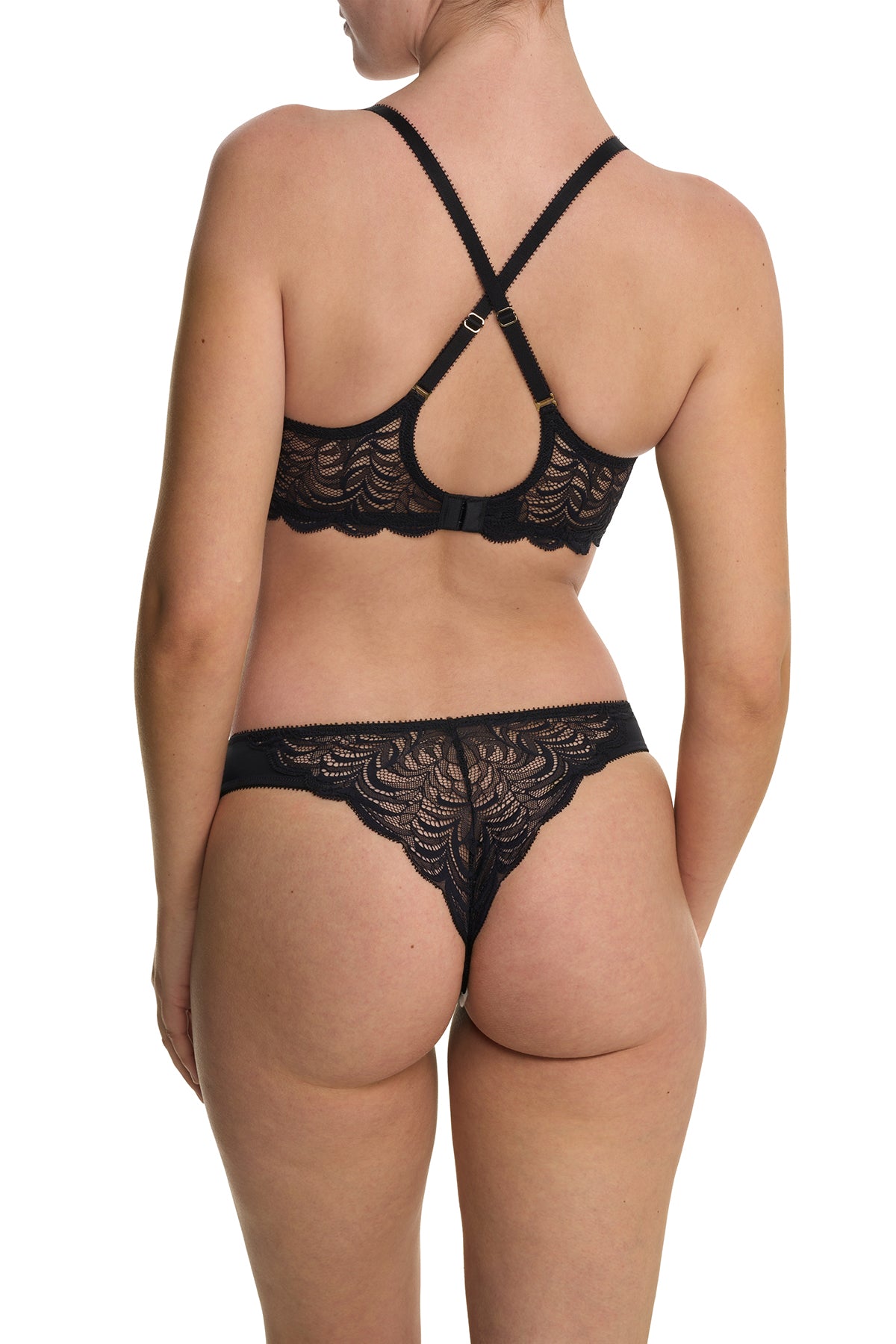 Persuasion Convertible Plunge T-Shirt Bra Black