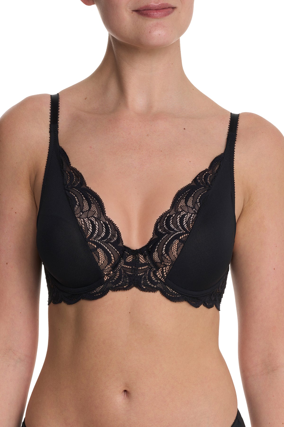 Persuasion Convertible Plunge T-Shirt Bra Black