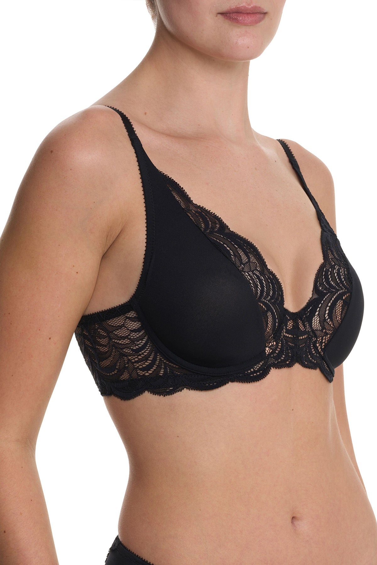 Persuasion Convertible Plunge T-Shirt Bra Black
