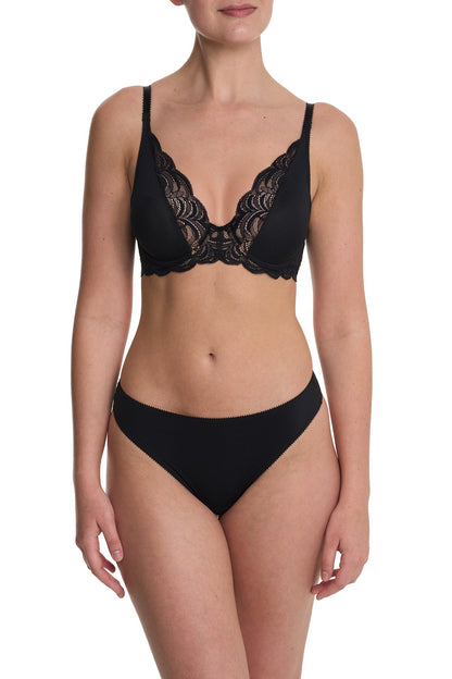 Persuasion Convertible Plunge T-Shirt Bra Black