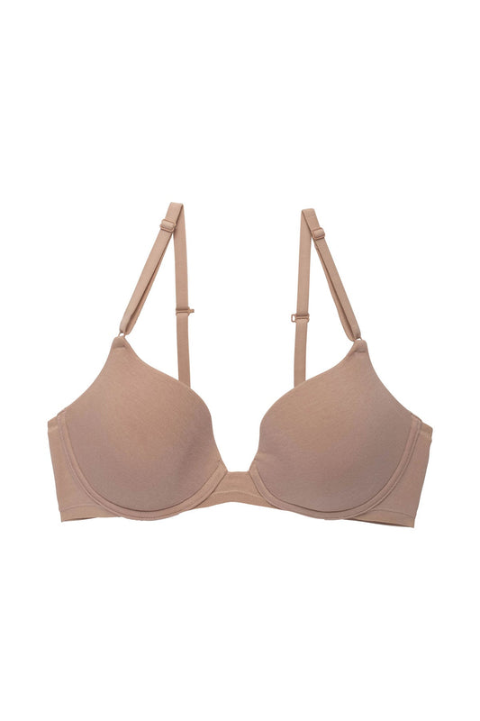 Bliss Cotton Convertible T-Shirt Bra Café