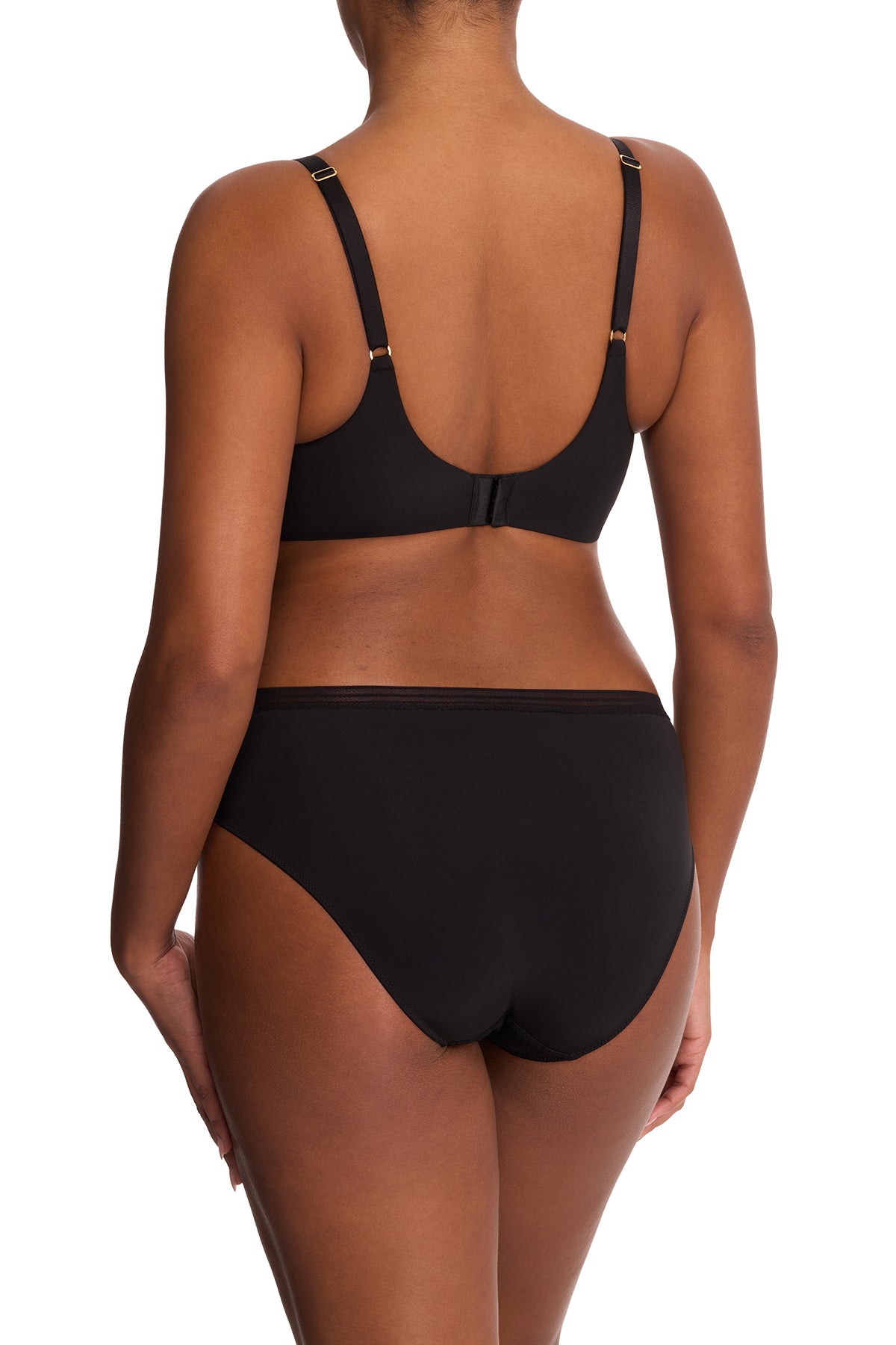 Love Lace Full Coverage Plunge T-Shirt Bra Black