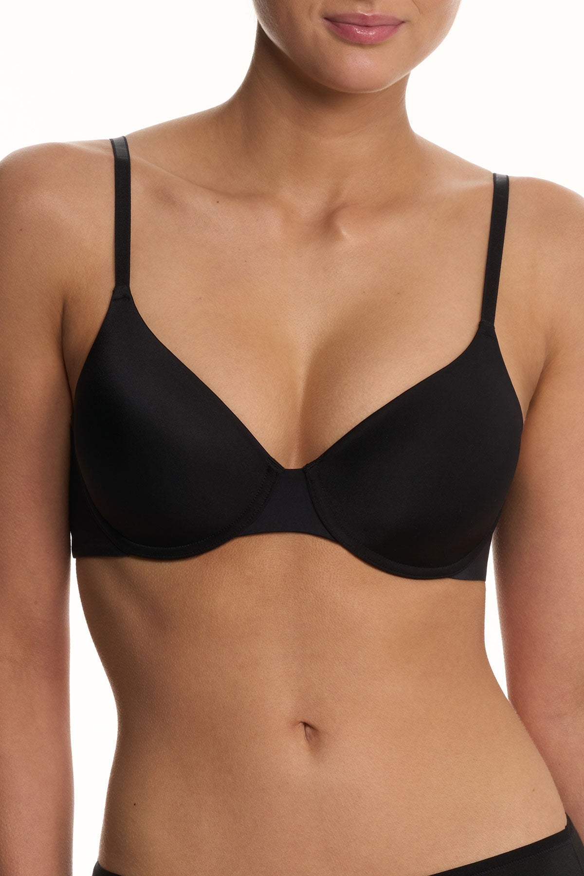Natori EverFit Seamless Convertible T-Shirt Bra Black
