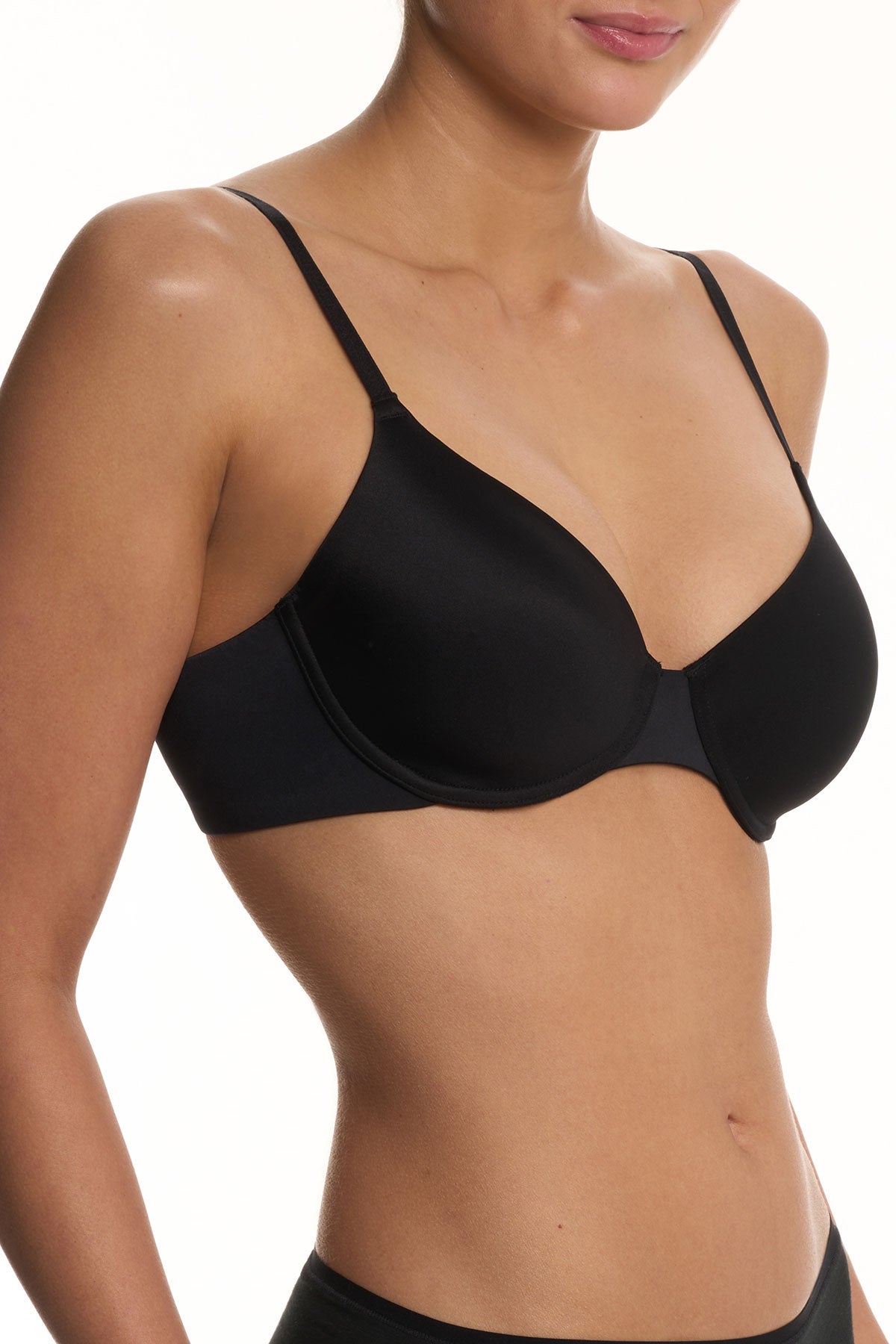 Natori EverFit Seamless Convertible T-Shirt Bra Black
