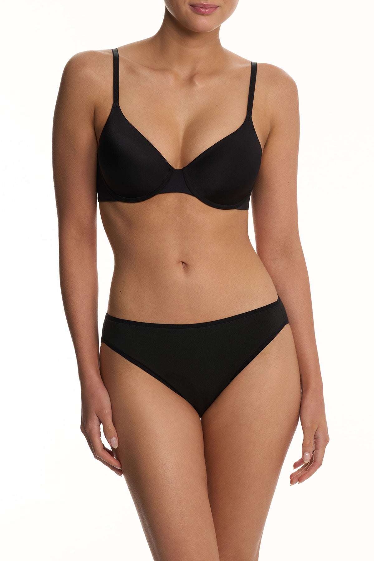Natori EverFit Seamless Convertible T-Shirt Bra Black