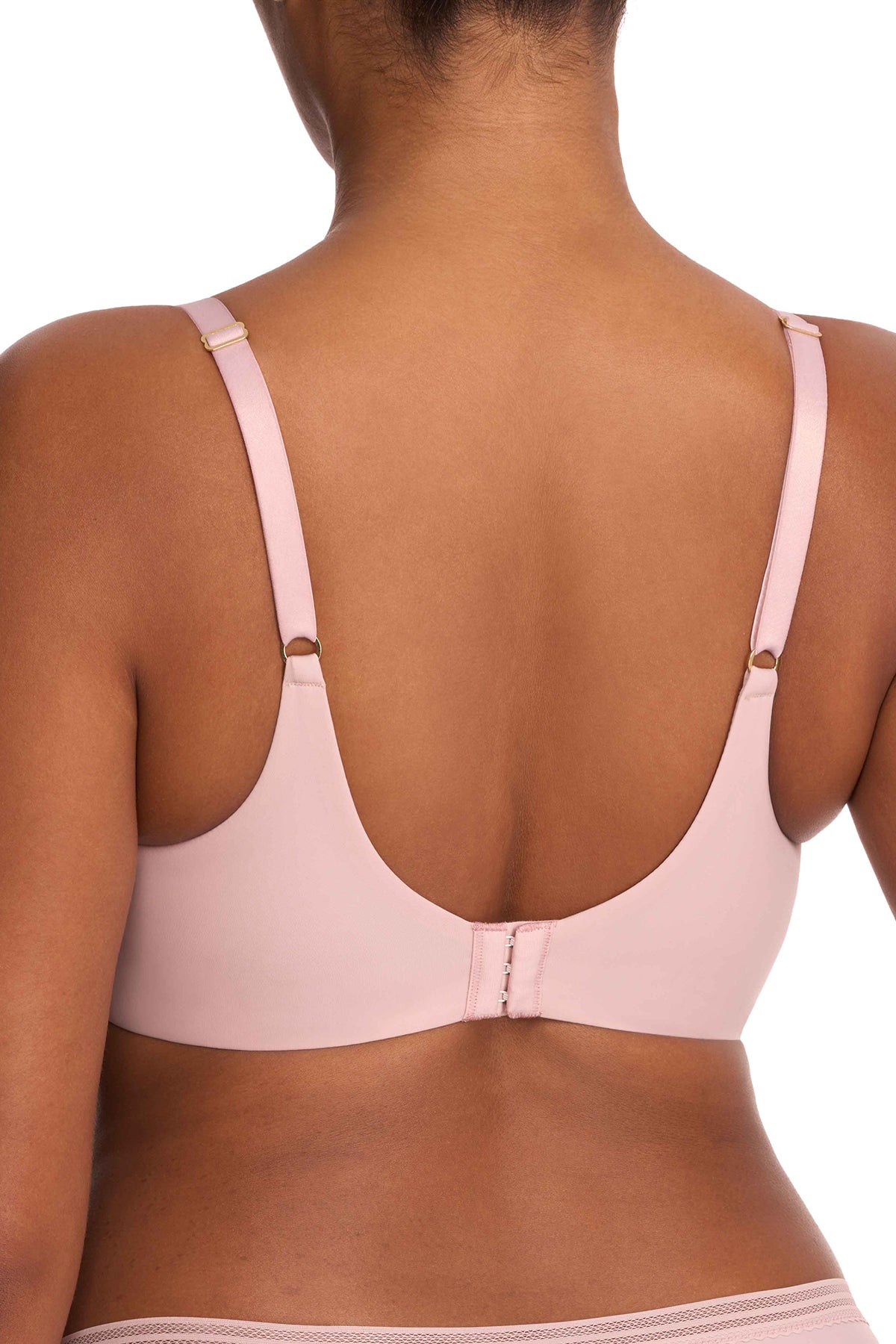 Love Lace Full Coverage Plunge T-Shirt Bra Pink Pearl/Warm White