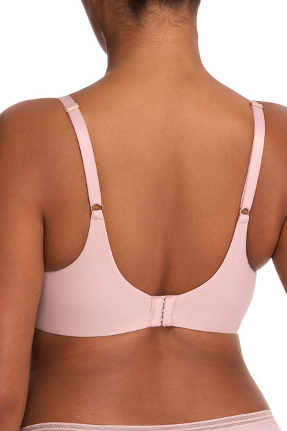 Love Lace Full Coverage Plunge T-Shirt Bra Pink Pearl/Warm White
