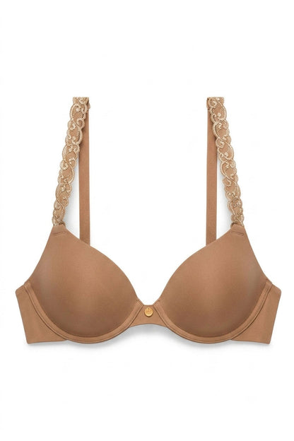 Buy Pure Luxe Custom Coverage Contour Underwire Bra in Buff/Cashmere Online Buff/Cashmere