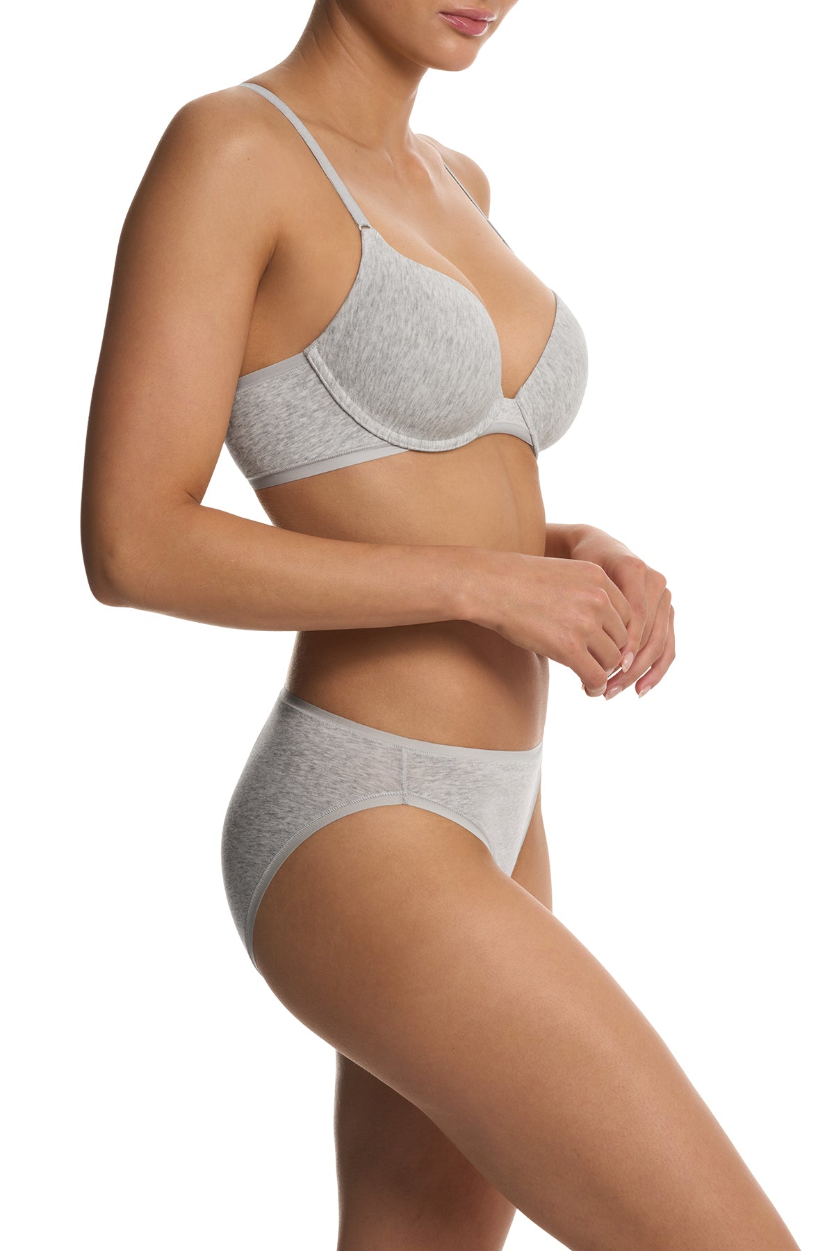 Bliss Cotton Convertible T-Shirt Bra Lt Grey Heather