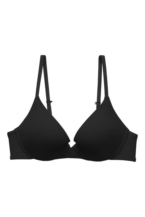 Buy Minimal Convertible Push-Up Bra in Black Online Black