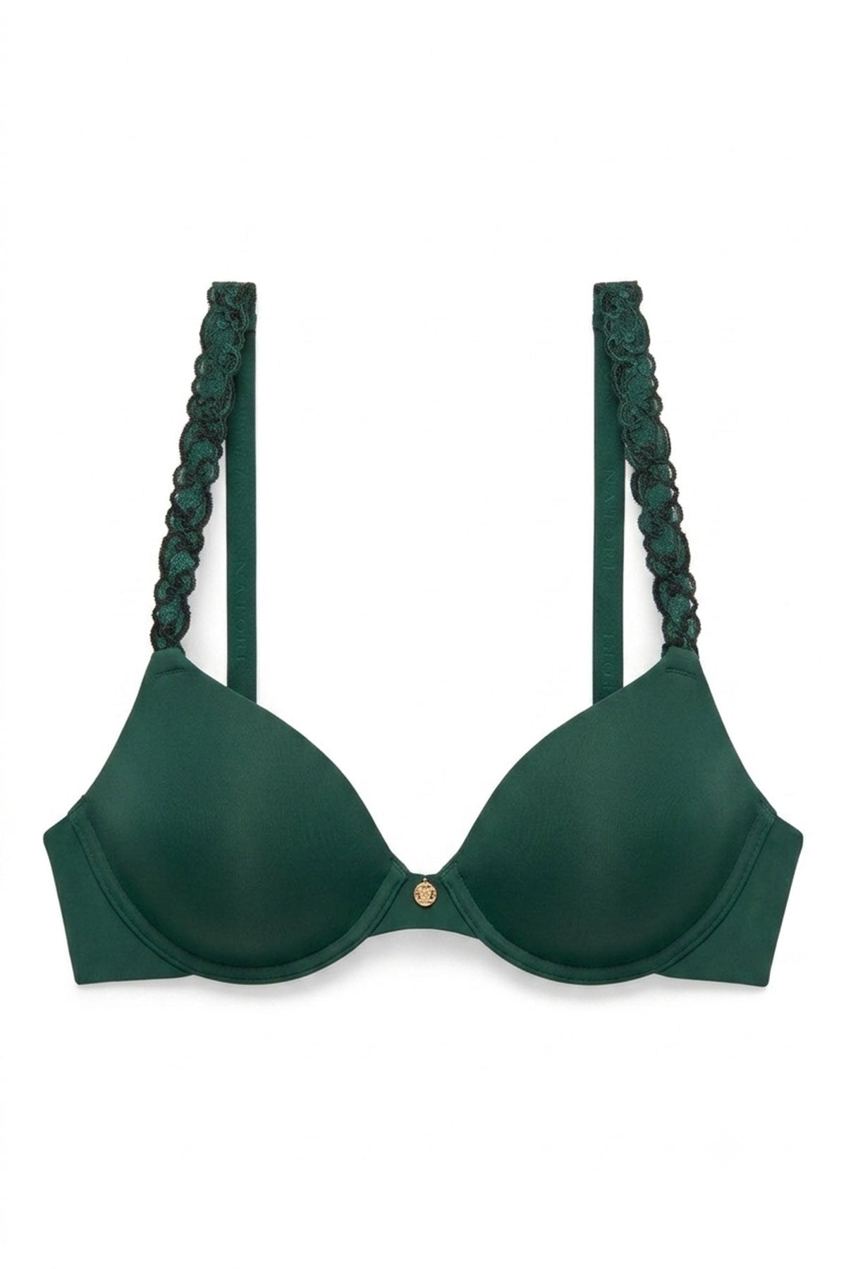 Pure Luxe Custom Coverage Contour Underwire Bra Midnight Jade/Black