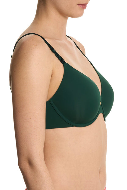 Pure Luxe Custom Coverage Contour Underwire Bra Midnight Jade/Black