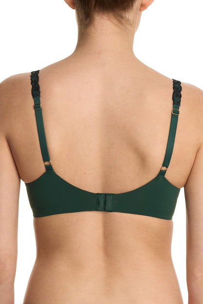 Pure Luxe Custom Coverage Contour Underwire Bra Midnight Jade/Black