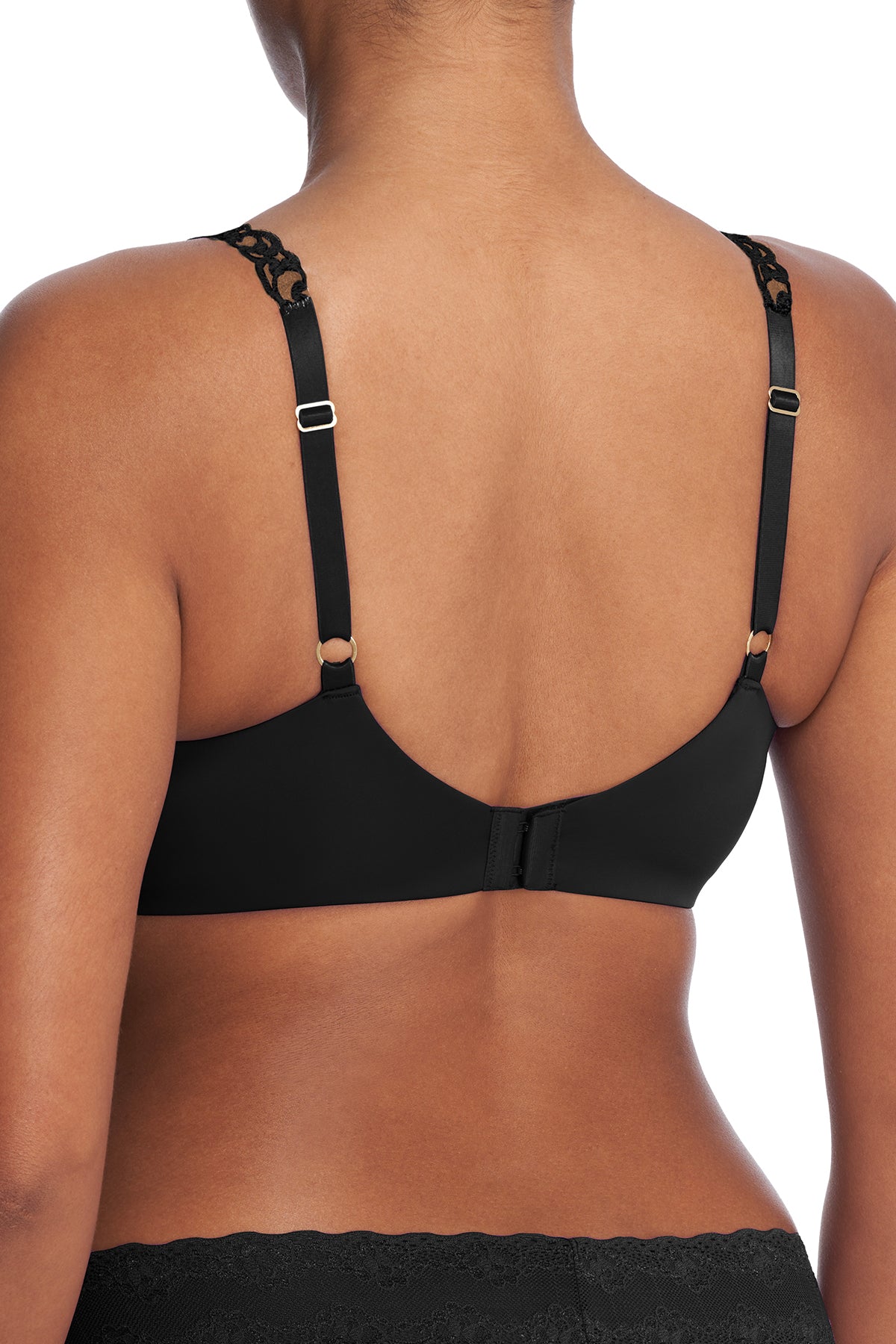 Pure Luxe Custom Coverage Contour Underwire Bra Black/Buff
