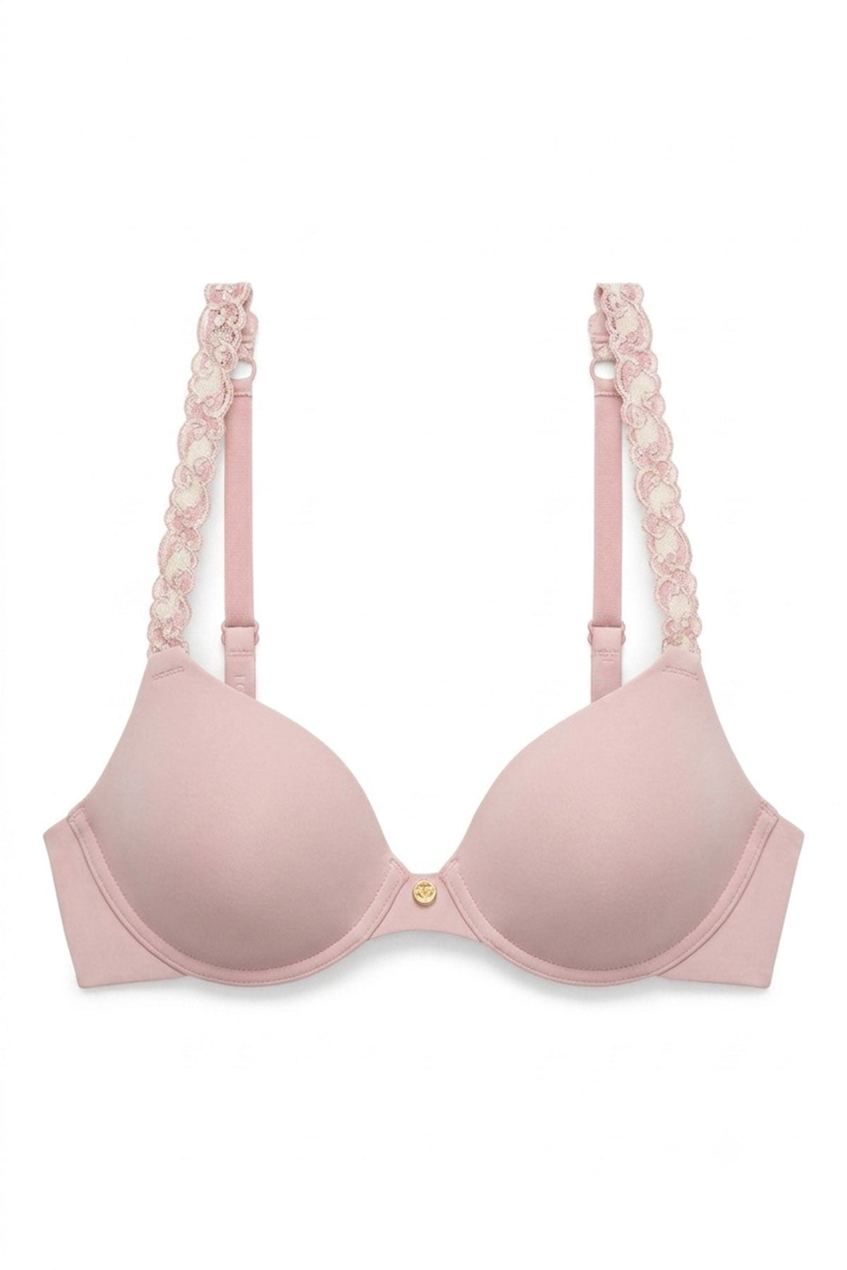 Pure Luxe Custom Coverage Contour Underwire Bra Pink Velvet/Ivory Rose