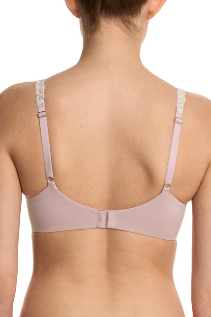 Pure Luxe Custom Coverage Contour Underwire Bra Pink Velvet/Ivory Rose