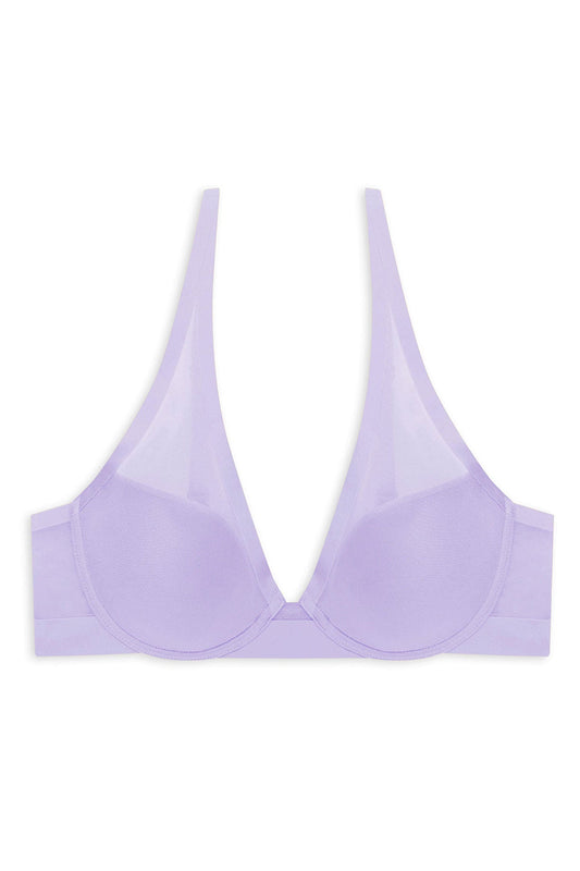 True Zen Plunge T-Shirt Bra Purple Pearl