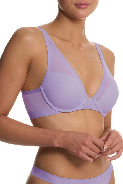 True Zen Plunge T-Shirt Bra Purple Pearl