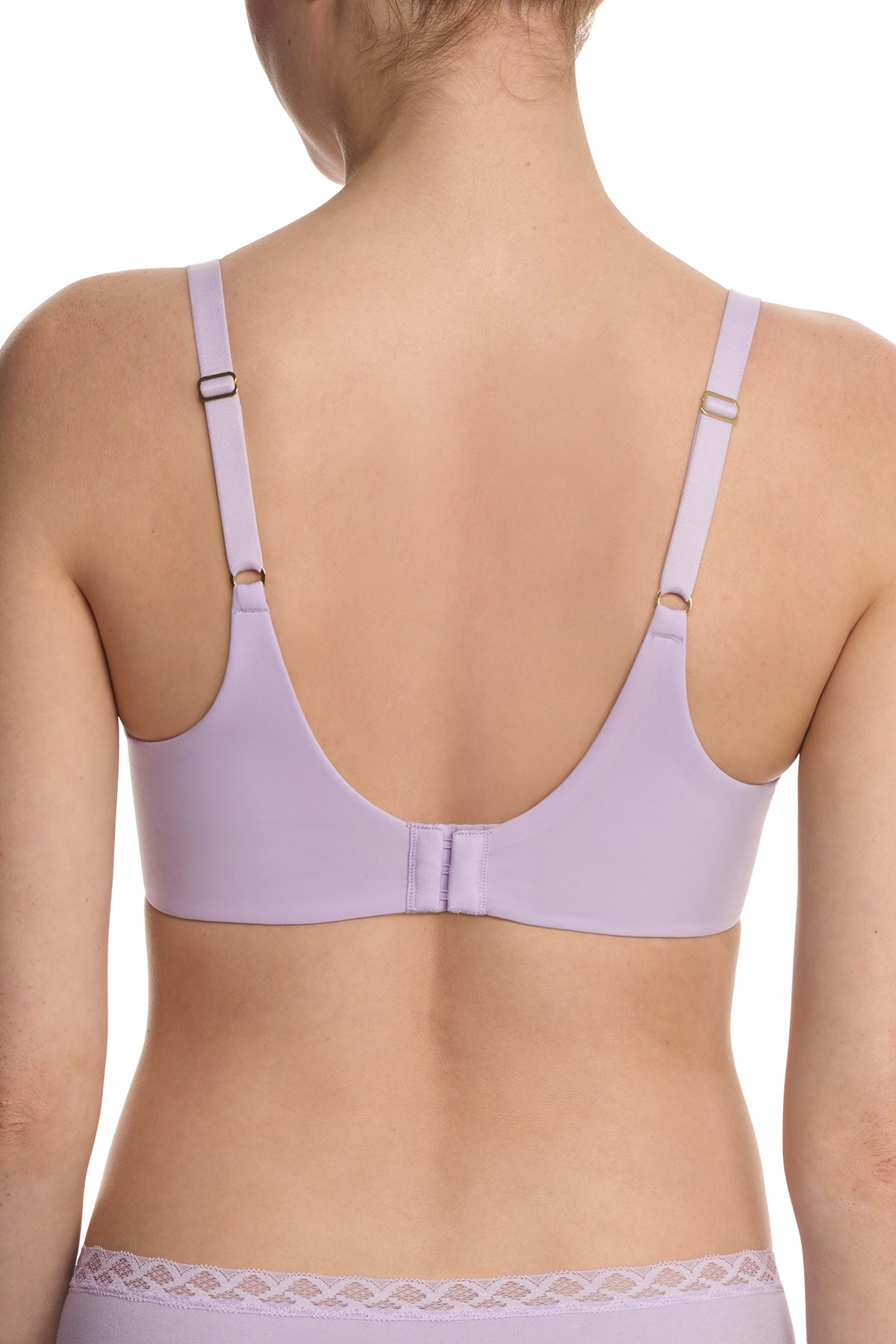 Love Lace Full Coverage Plunge T-Shirt Bra Purple Pearl/Peach Whip