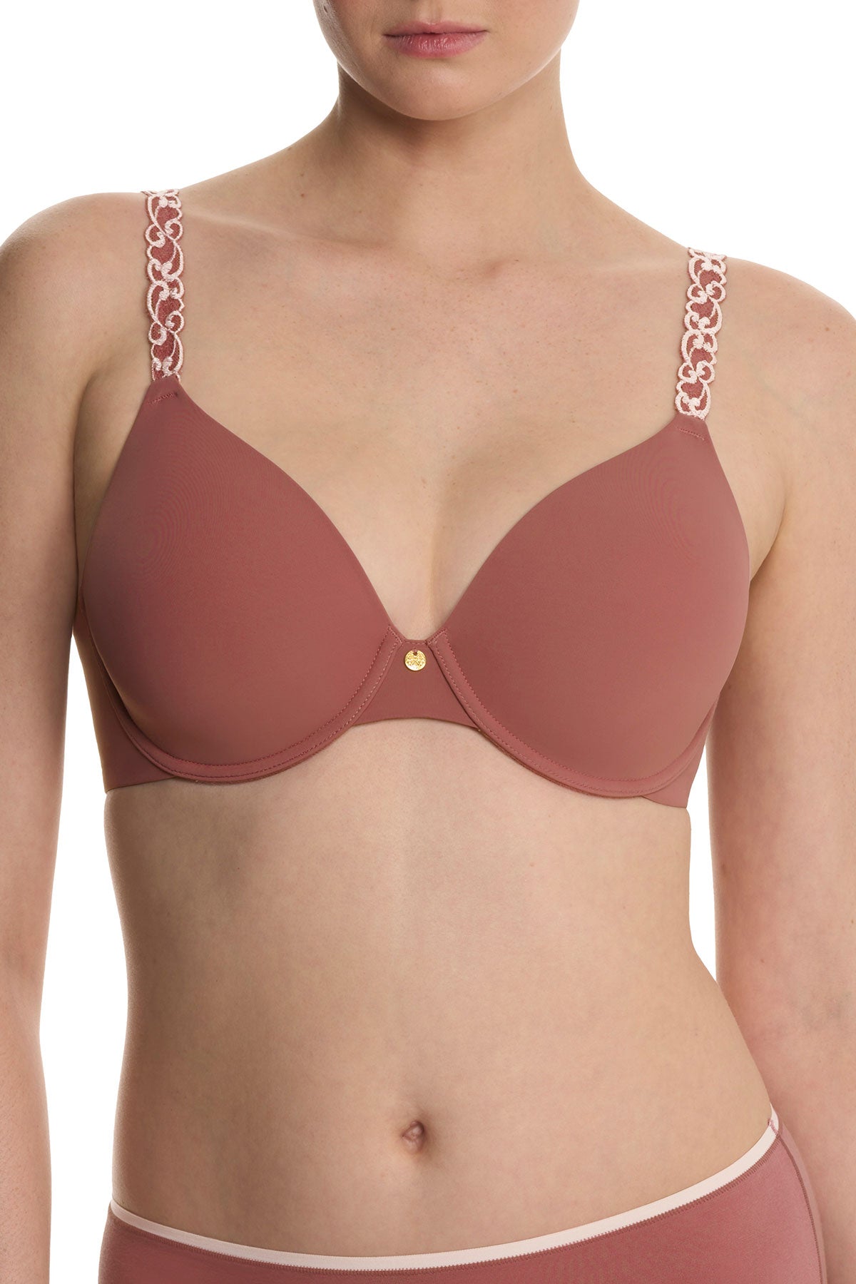 Pure Luxe Custom Coverage Contour Underwire Bra Nostalgia Rose/Peach Whip