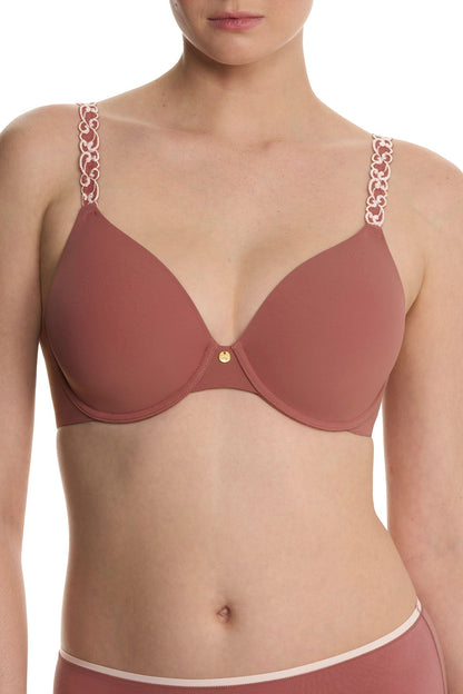 Pure Luxe Custom Coverage Contour Underwire Bra Nostalgia Rose/Peach Whip