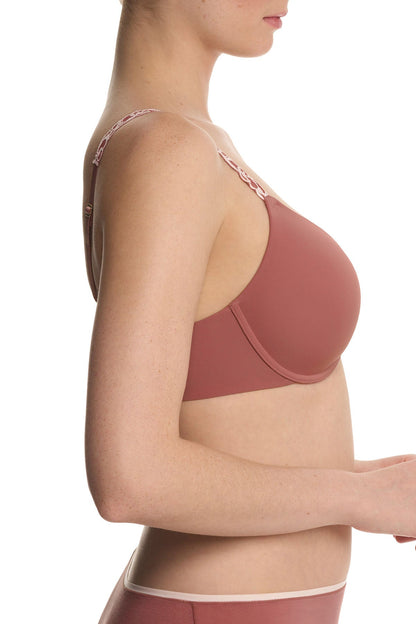 Pure Luxe Custom Coverage Contour Underwire Bra Nostalgia Rose/Peach Whip