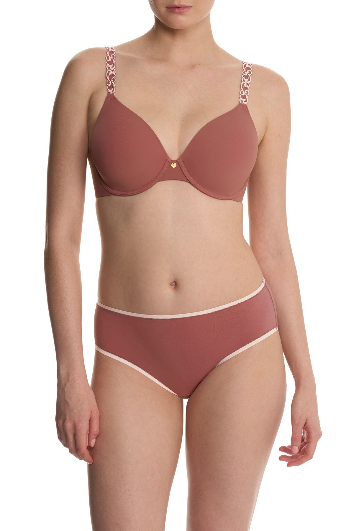 Pure Luxe Custom Coverage Contour Underwire Bra Nostalgia Rose/Peach Whip