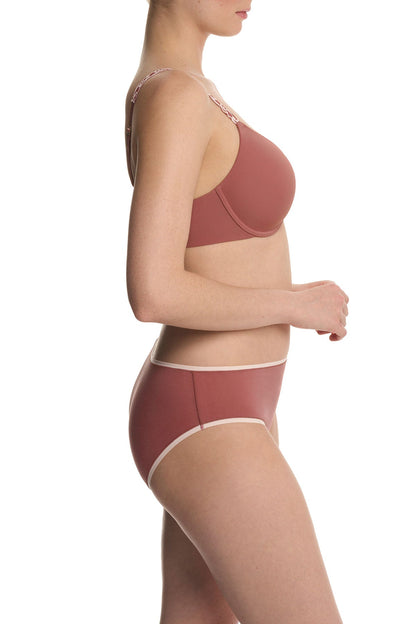 Pure Luxe Custom Coverage Contour Underwire Bra Nostalgia Rose/Peach Whip