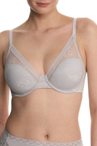 Love Lace Full Coverage Plunge T-Shirt Bra Mink/Warm White