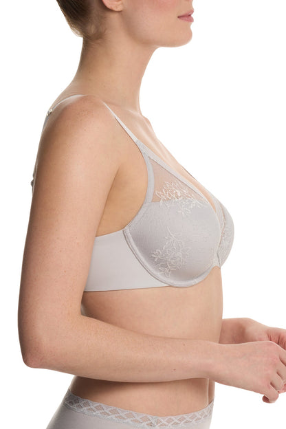 Love Lace Full Coverage Plunge T-Shirt Bra Mink/Warm White