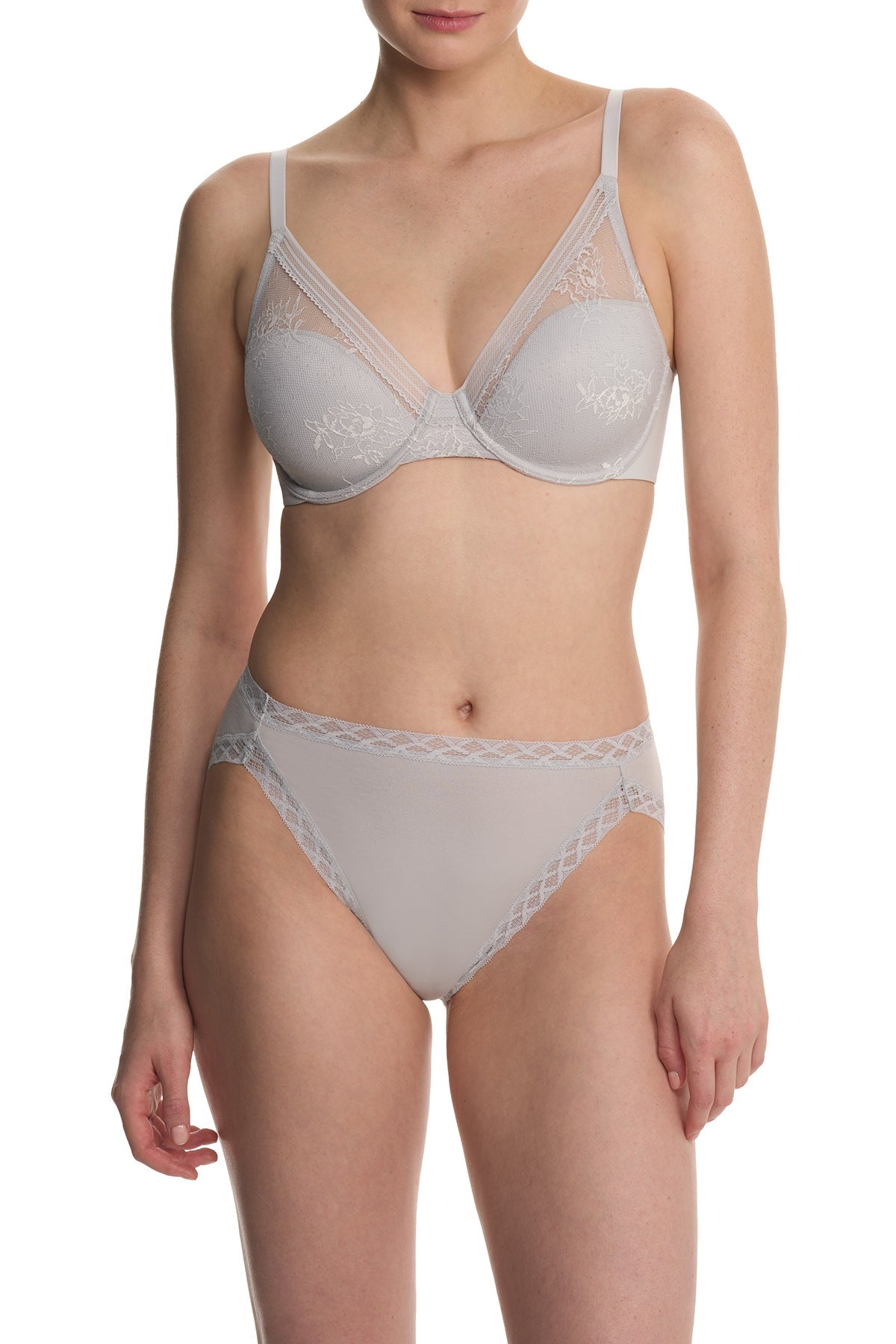 Love Lace Full Coverage Plunge T-Shirt Bra Mink/Warm White