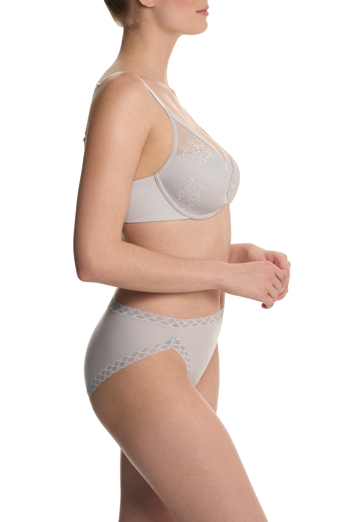 Love Lace Full Coverage Plunge T-Shirt Bra Mink/Warm White