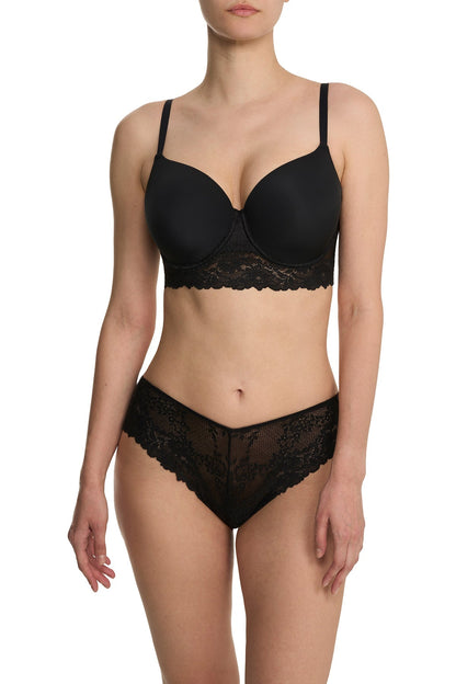 Heavenly Full Coverage Longline T-Shirt Bra Black
