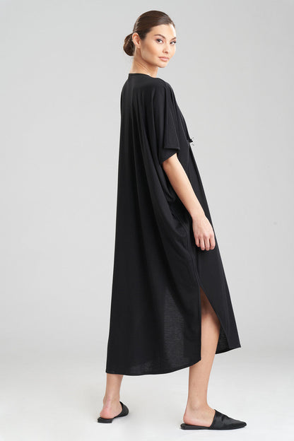 Buy Shangri-La TENCEL™ Caftan in Black Online Black
